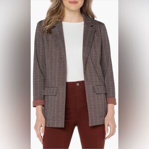 Liverpool Jacquard Knit Boyfriend Blazer Medium NWT